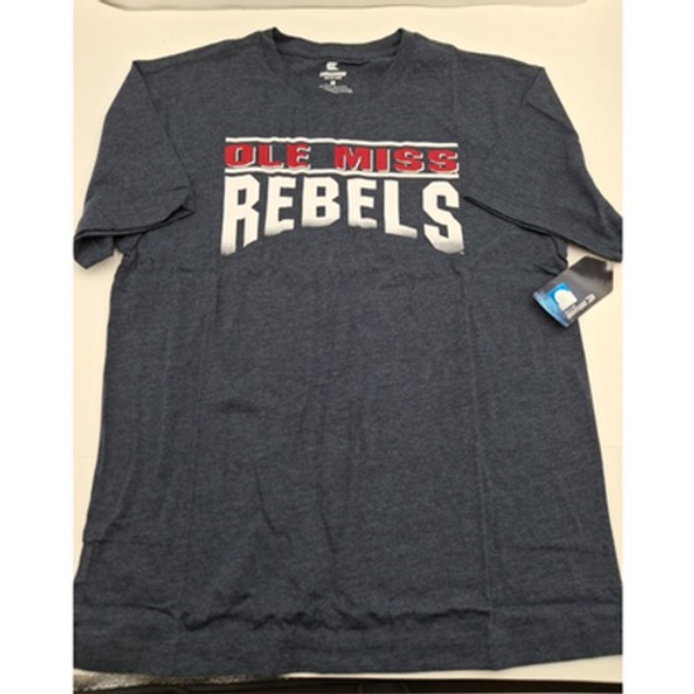 Ole Miss Rebels Colosseum Blue Crunch Frontline Short Sleeve T-Shirt L, NWT